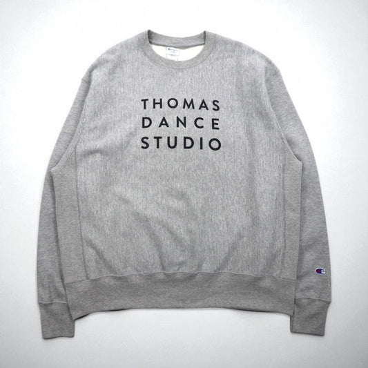 Champion リバースウィーブ REVERSE WEAVE スウェット XL プリント 青単タグ 復刻 THOMAS DANCE STUDIO