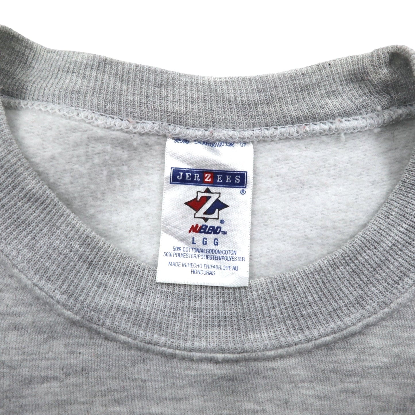 JERZEES スウェット L グレー アニマル プリント 鹿 コットン ポリエステル 裏起毛