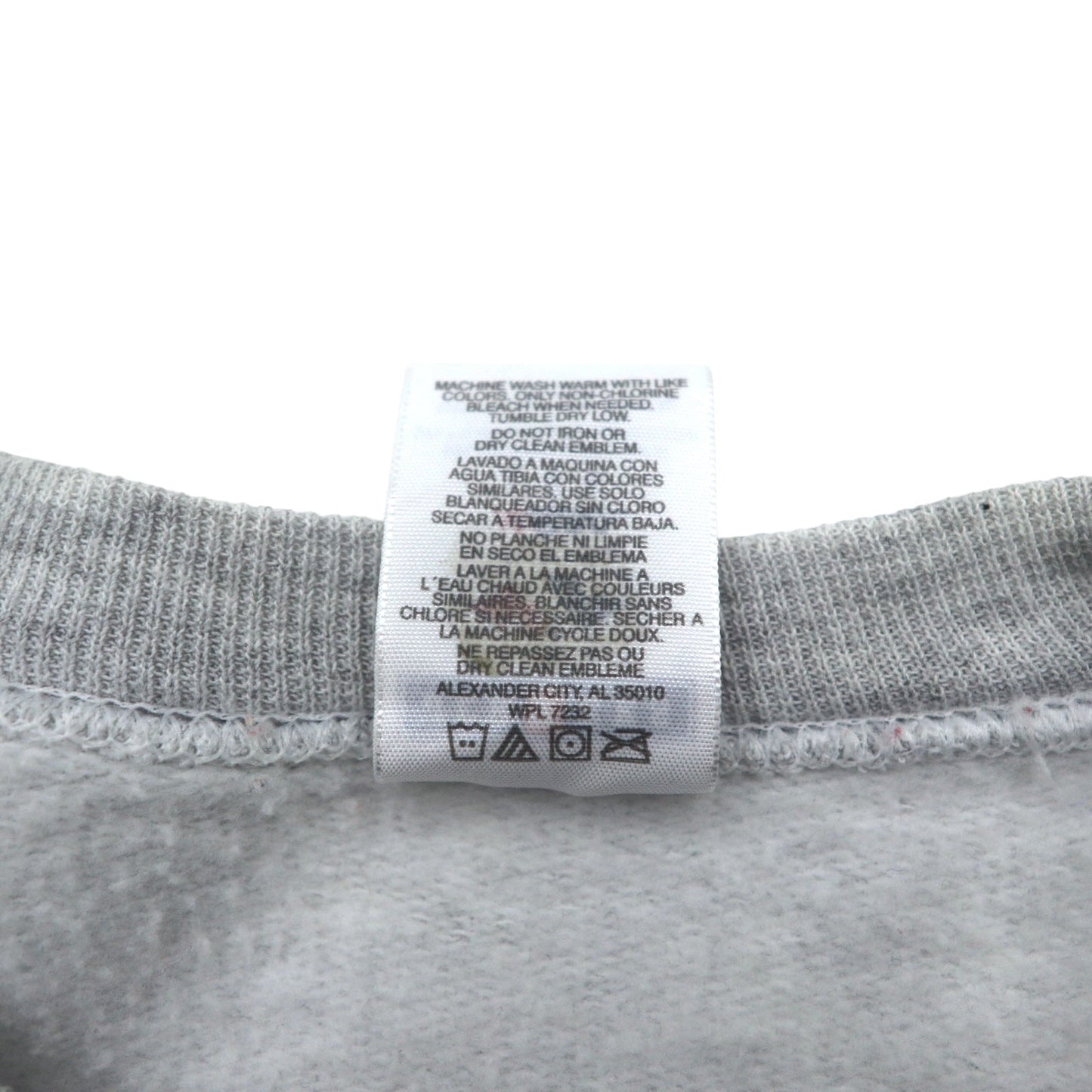 JERZEES スウェット L グレー アニマル プリント 鹿 コットン ポリエステル 裏起毛