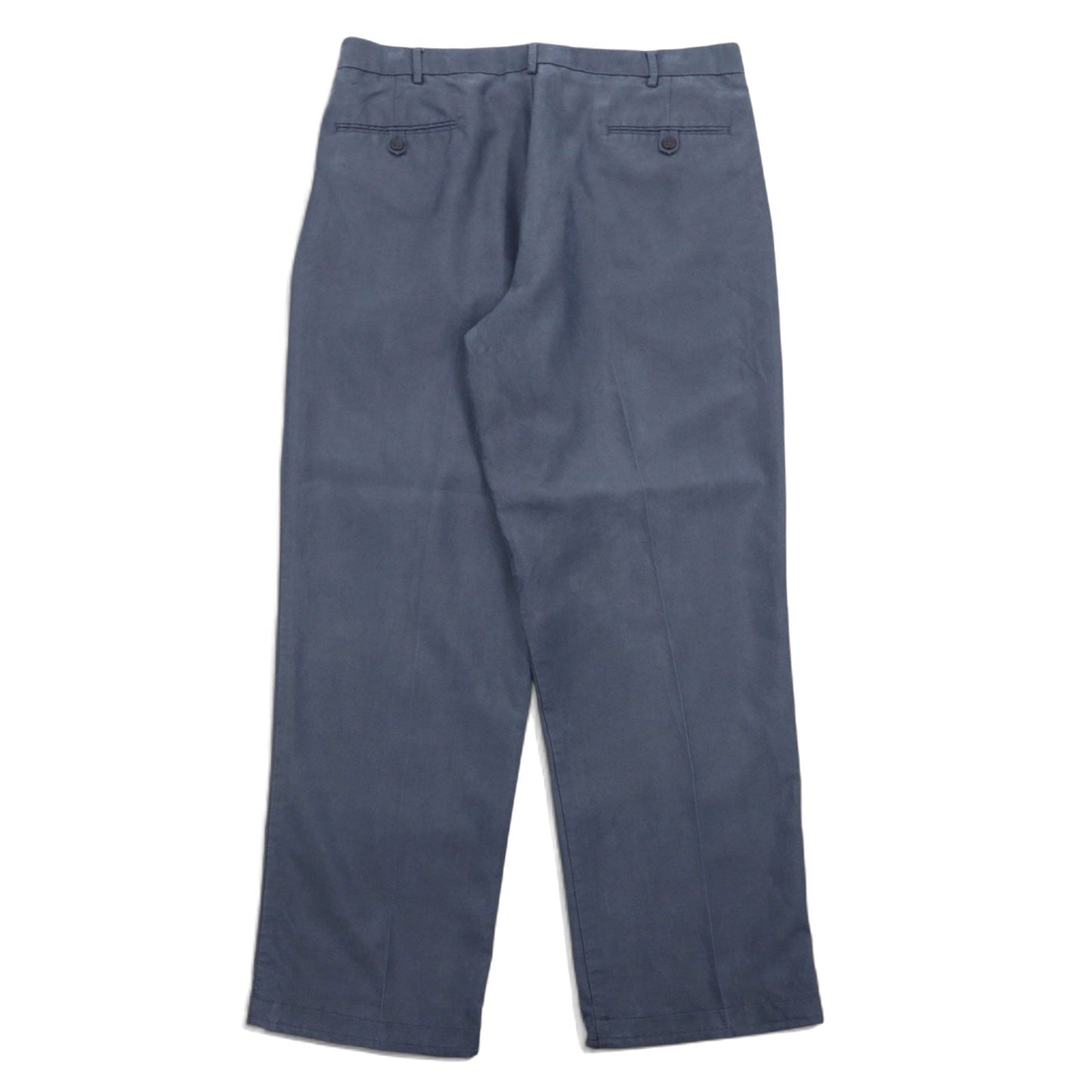 DOCKERS ( Levi's ) リラックスフィット タック ワイド スラックスパンツ L ネイビー テンセル ポリエステル PLEATED RELAXED FIT