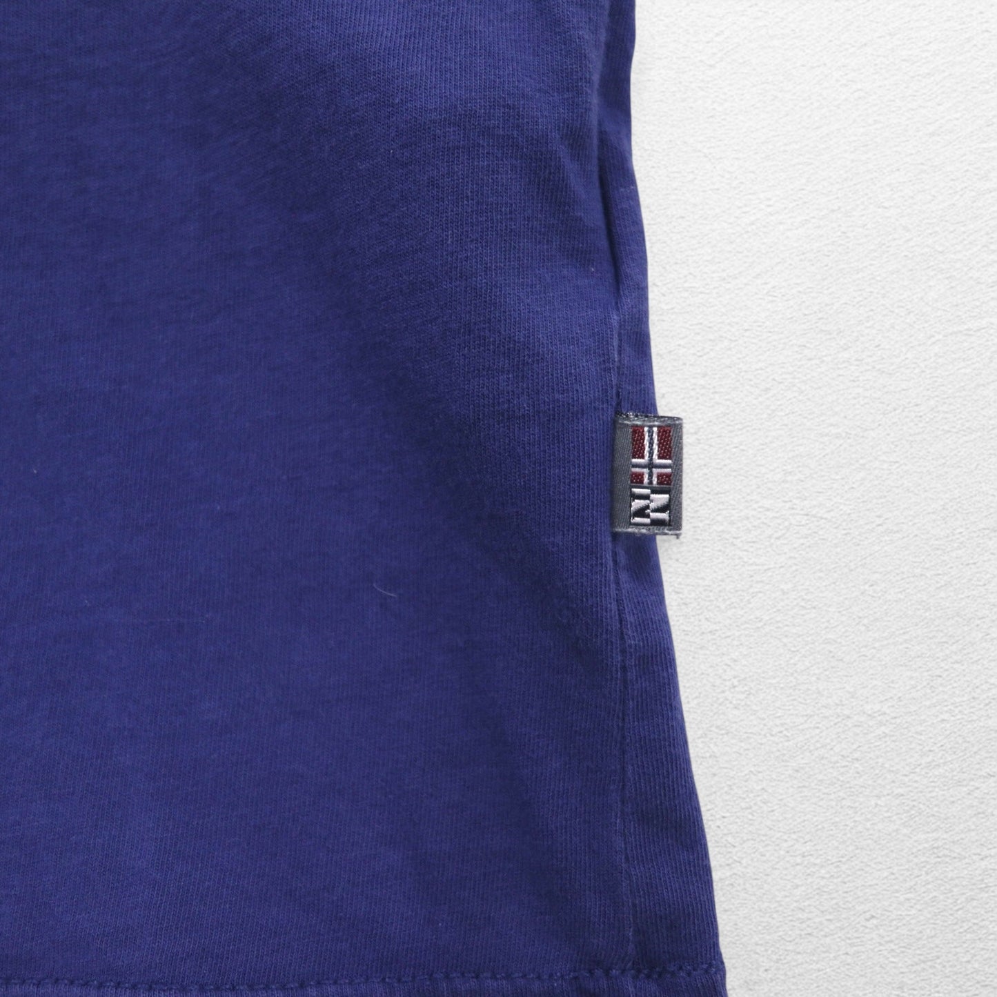 NAPAPIJRI プリント Tシャツ M ネイビー コットン トルコ製