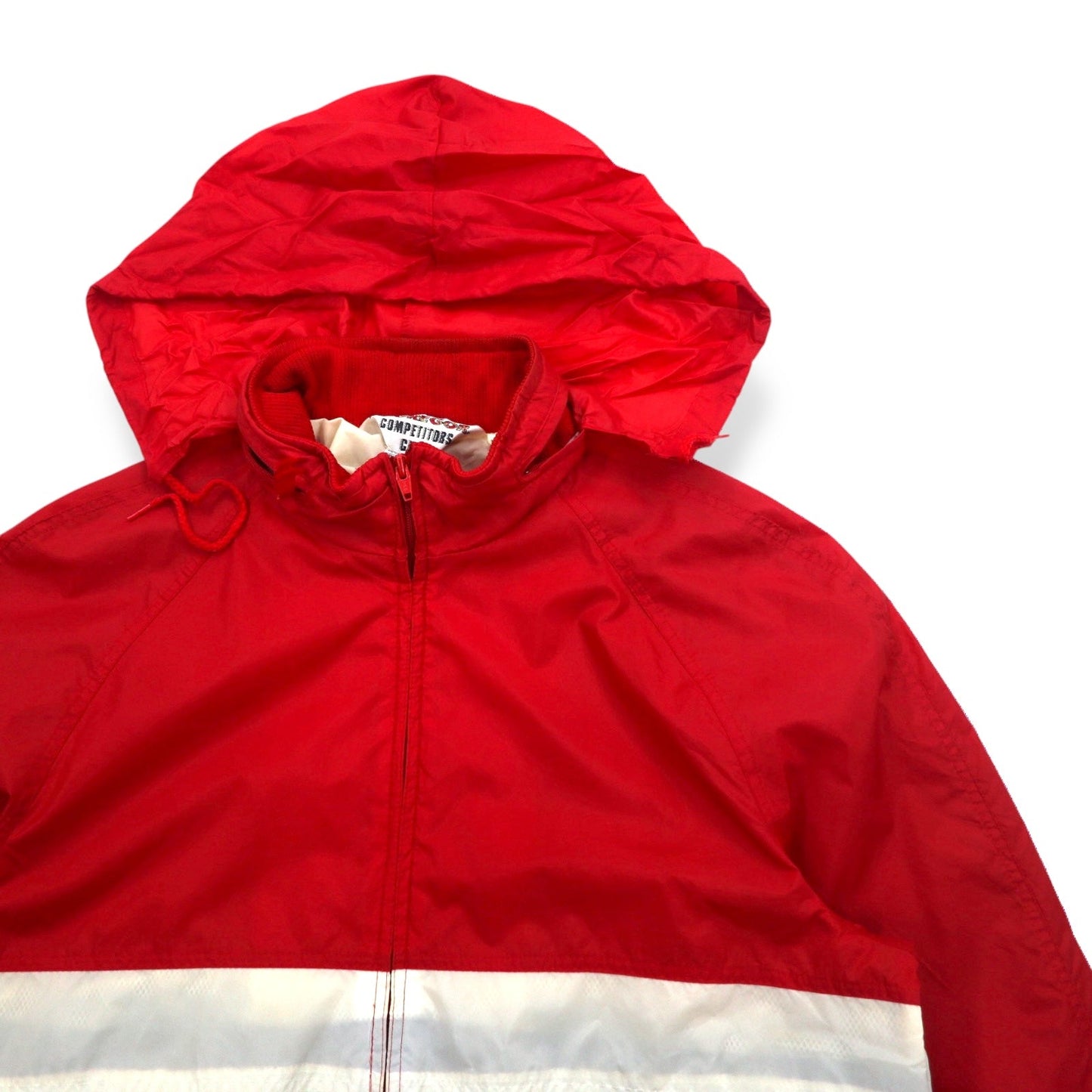 McGREGOR 80年代 COMPETITORS CLUB セーリングジャケット ナイロンジャケット L レッド トリコロール フード収納式