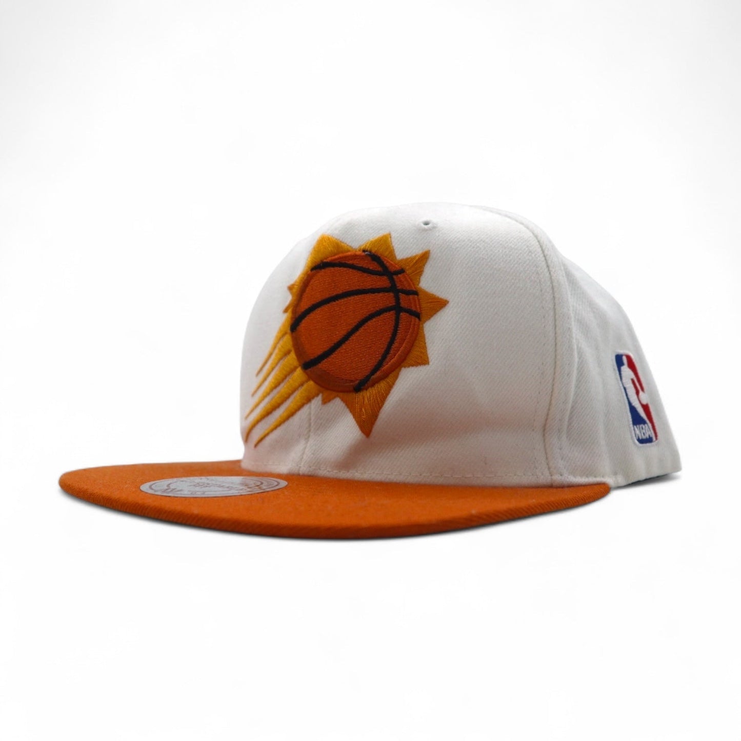 mitchell & ness スナップバック バイカラー ベースボールキャップ FREE アジャスタブル フィット ホワイト オレンジ NBA Phenix Suns