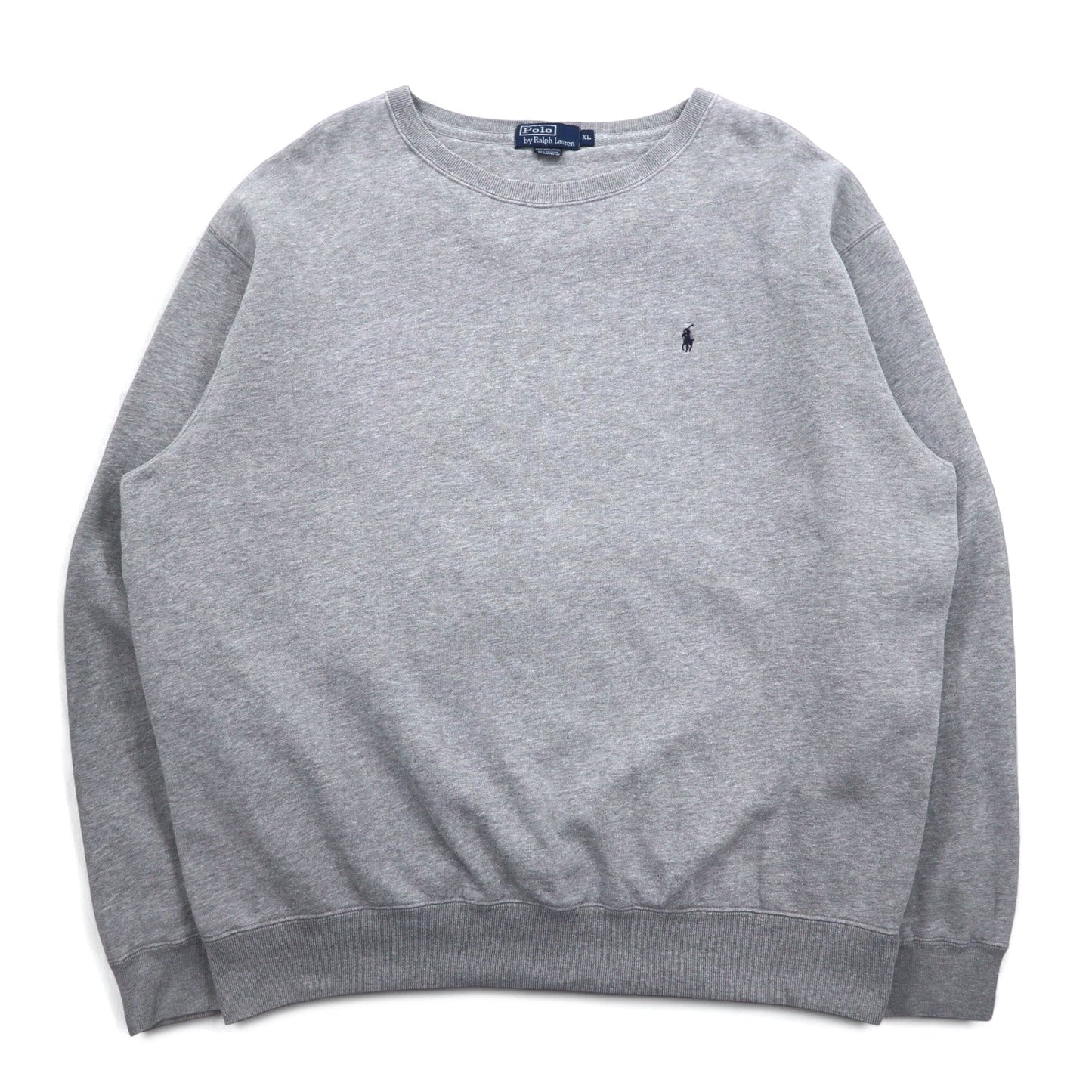 Polo by Ralph Lauren 90年代 クルーネック スウェット XL グレー スモールポニー刺繍