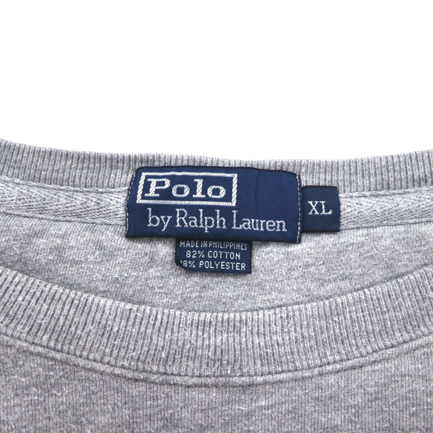 Polo by Ralph Lauren 90年代 クルーネック スウェット XL グレー スモールポニー刺繍
