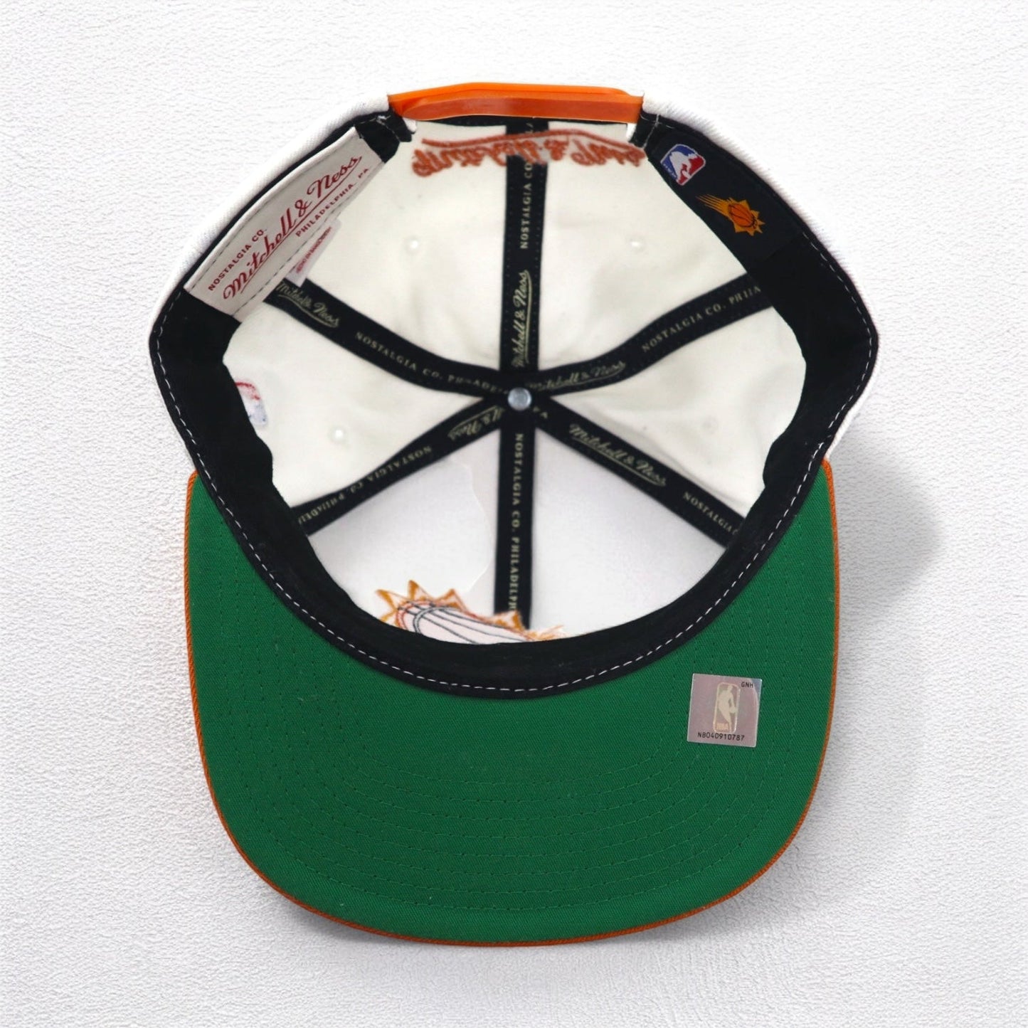 mitchell & ness スナップバック バイカラー ベースボールキャップ FREE アジャスタブル フィット ホワイト オレンジ NBA Phenix Suns