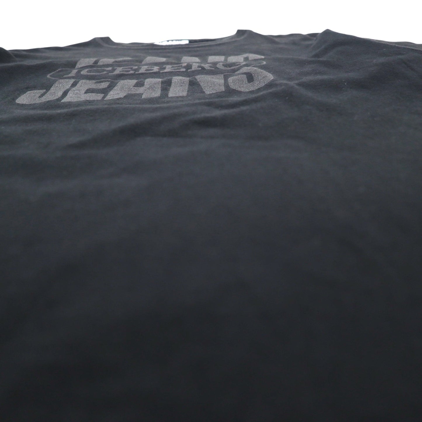 ICEBERG JEANS イタリア製 90年代 ロゴプリント Tシャツ L ブラック コットン