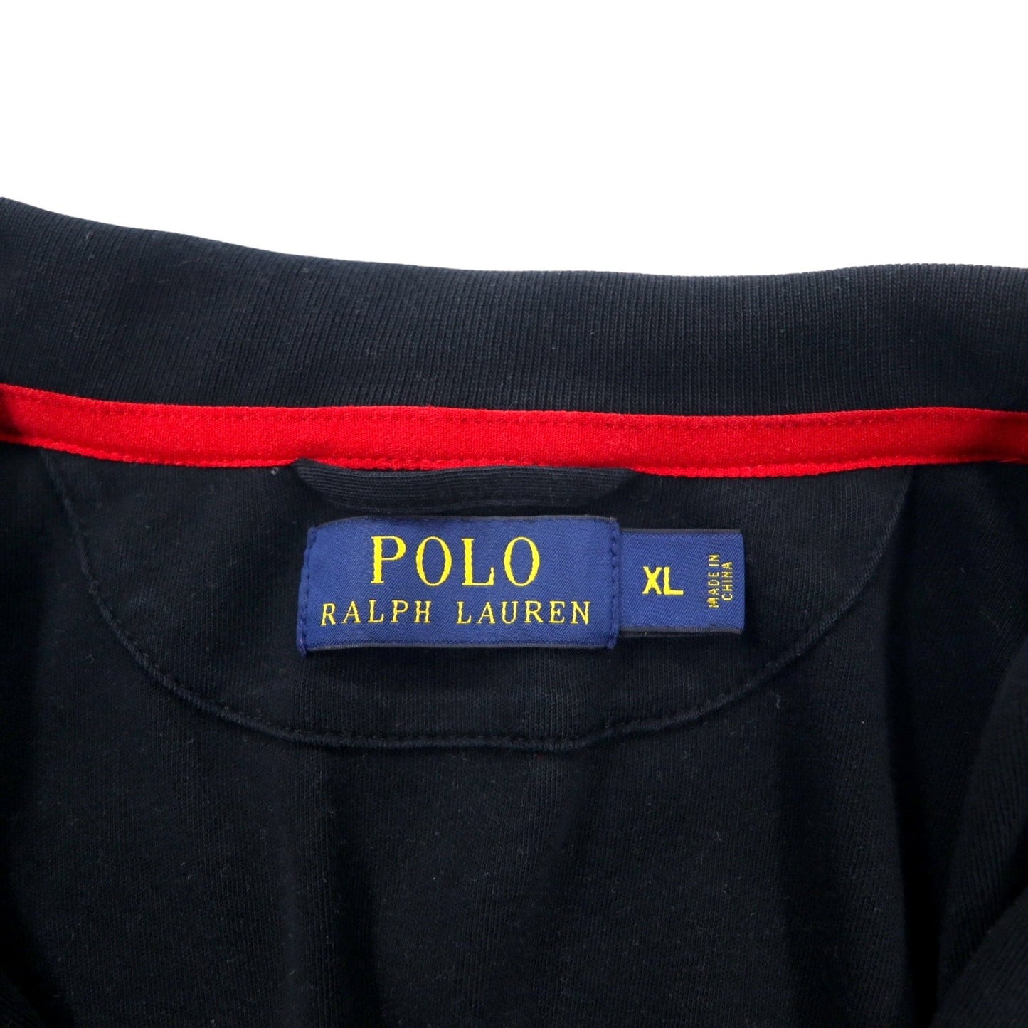 POLO RALPH LAUREN ハーフジップ スウェット XL ブラック コットン POLO DOWNHILL RACING SERIES