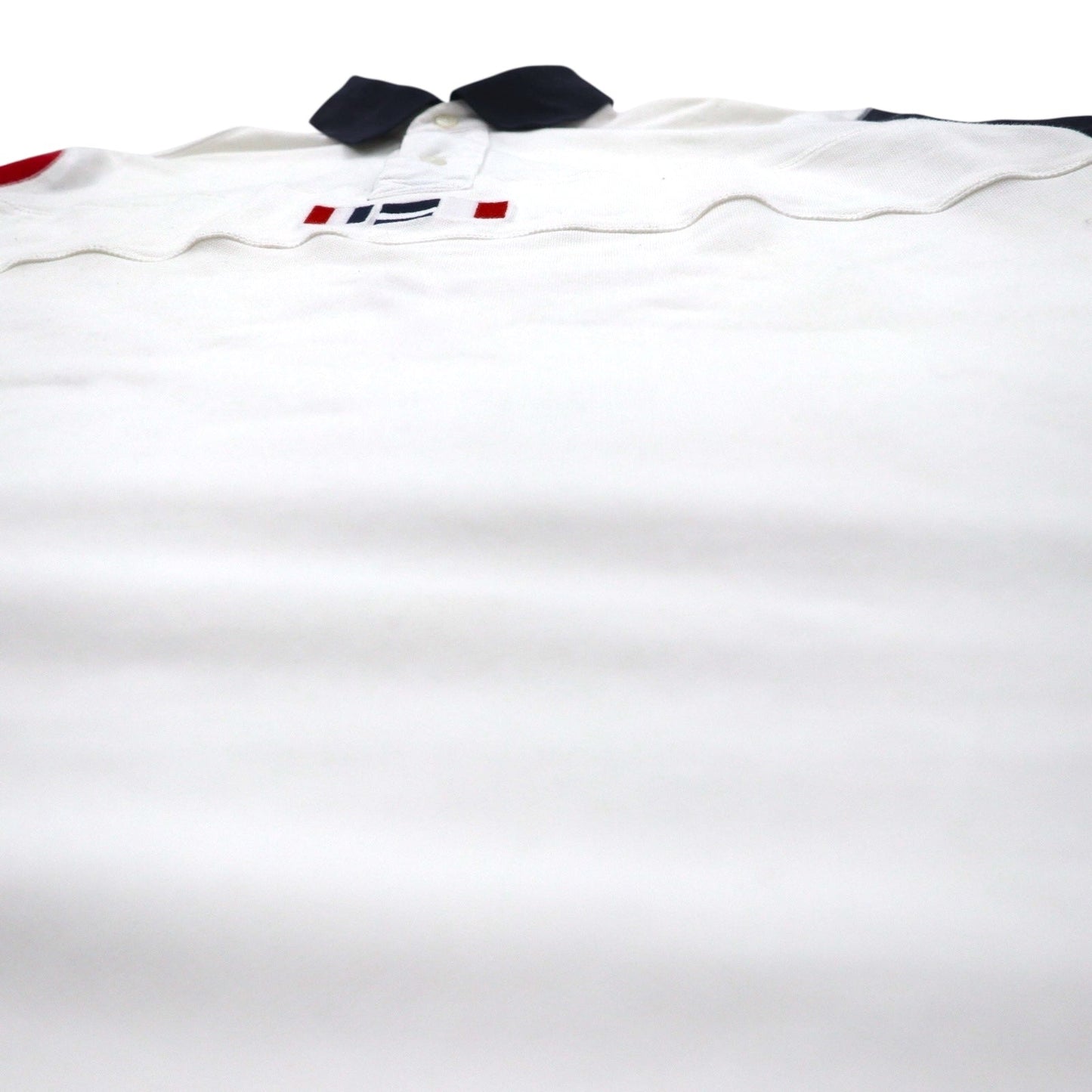 TOMMY HILFIGER SAILING ポロシャツ M ホワイト トリコロール 40s Two Ply Cotton