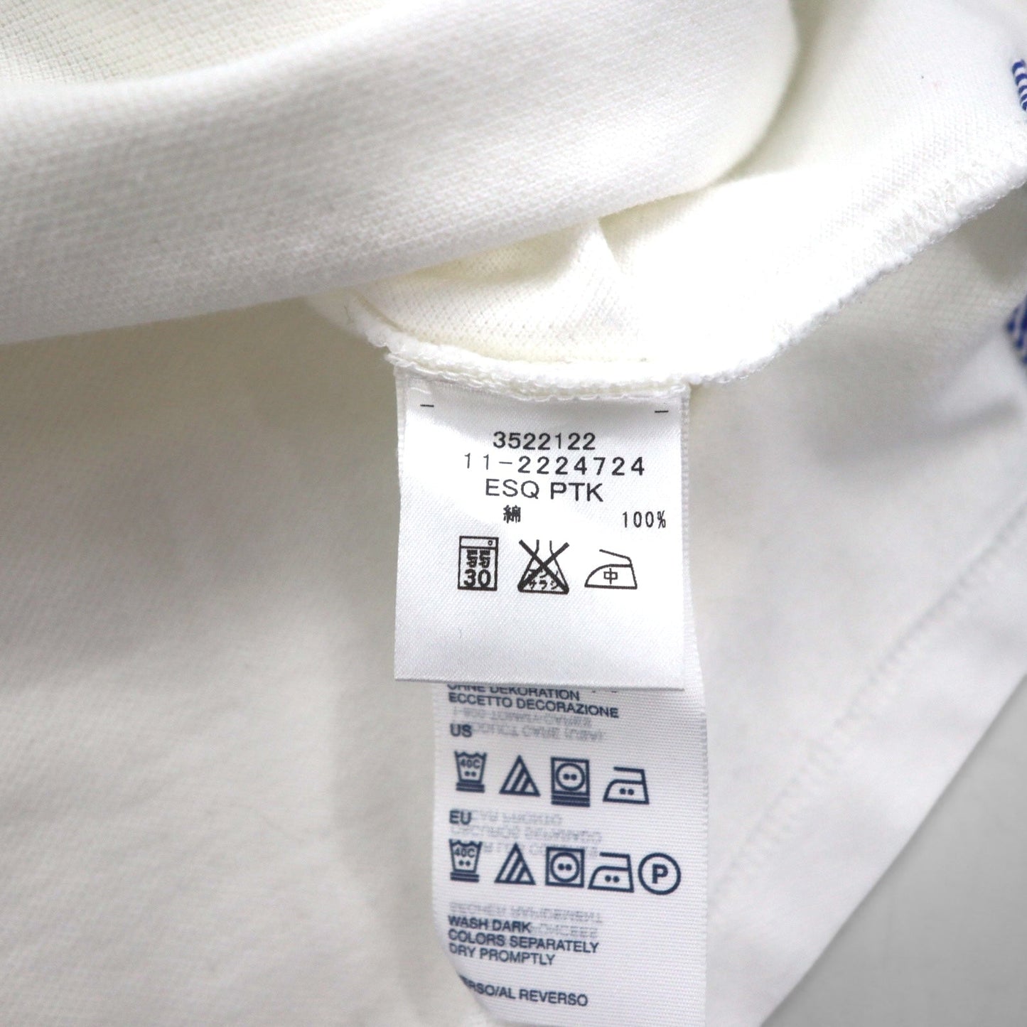 TOMMY HILFIGER SAILING ポロシャツ M ホワイト トリコロール 40s Two Ply Cotton