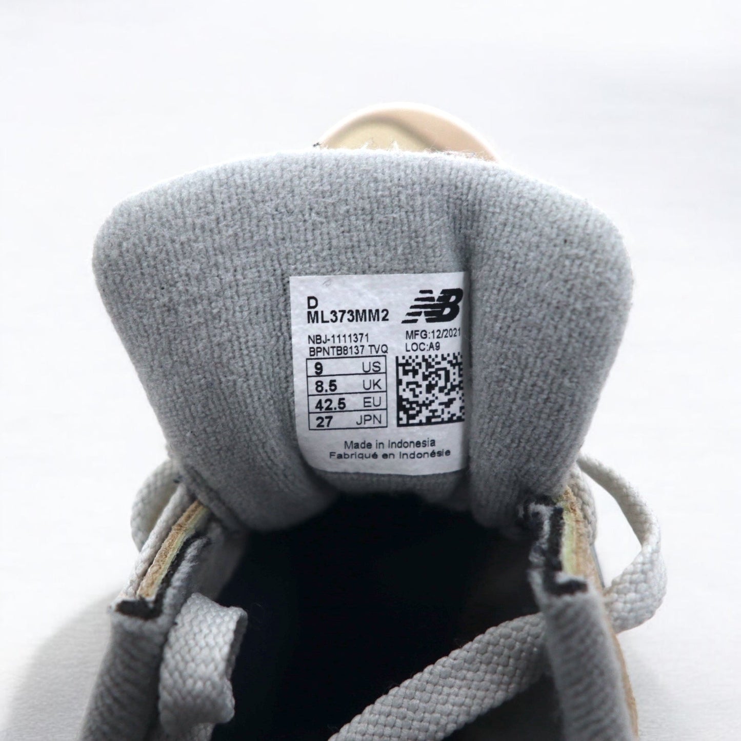 new balance 373 スエード スニーカー 27cm ベージュ シルバー ML373MM2