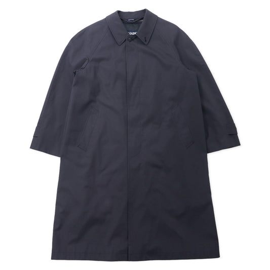 CHAPS RALPH LAUREN 90年代 ステンカラーコート LL ブラック コットン 比翼 ライナー着脱式