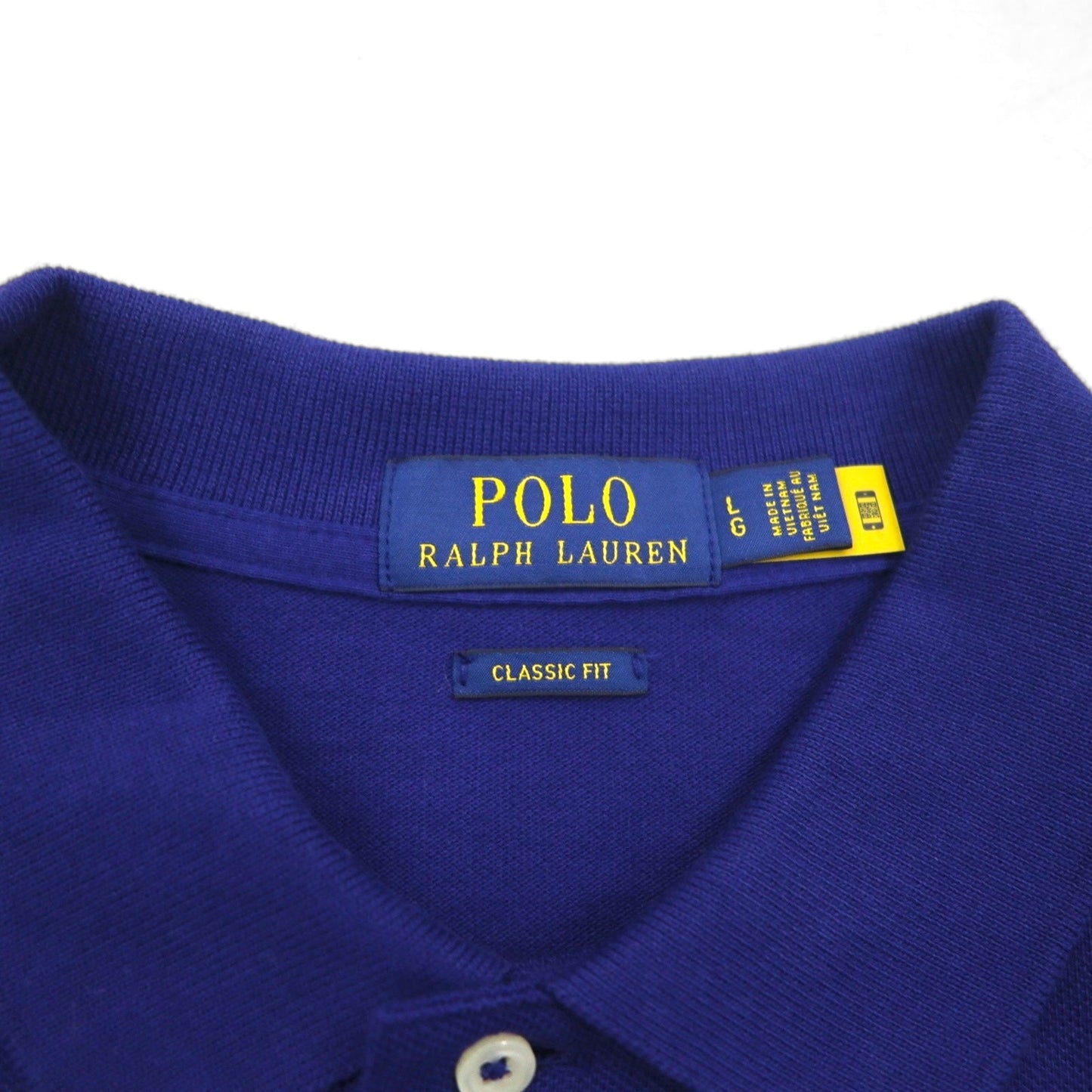 POLO RALPH LAUREN チェーンステッチ 刺繍 ポロシャツ L ブルー 鹿の子 POLO TEAM