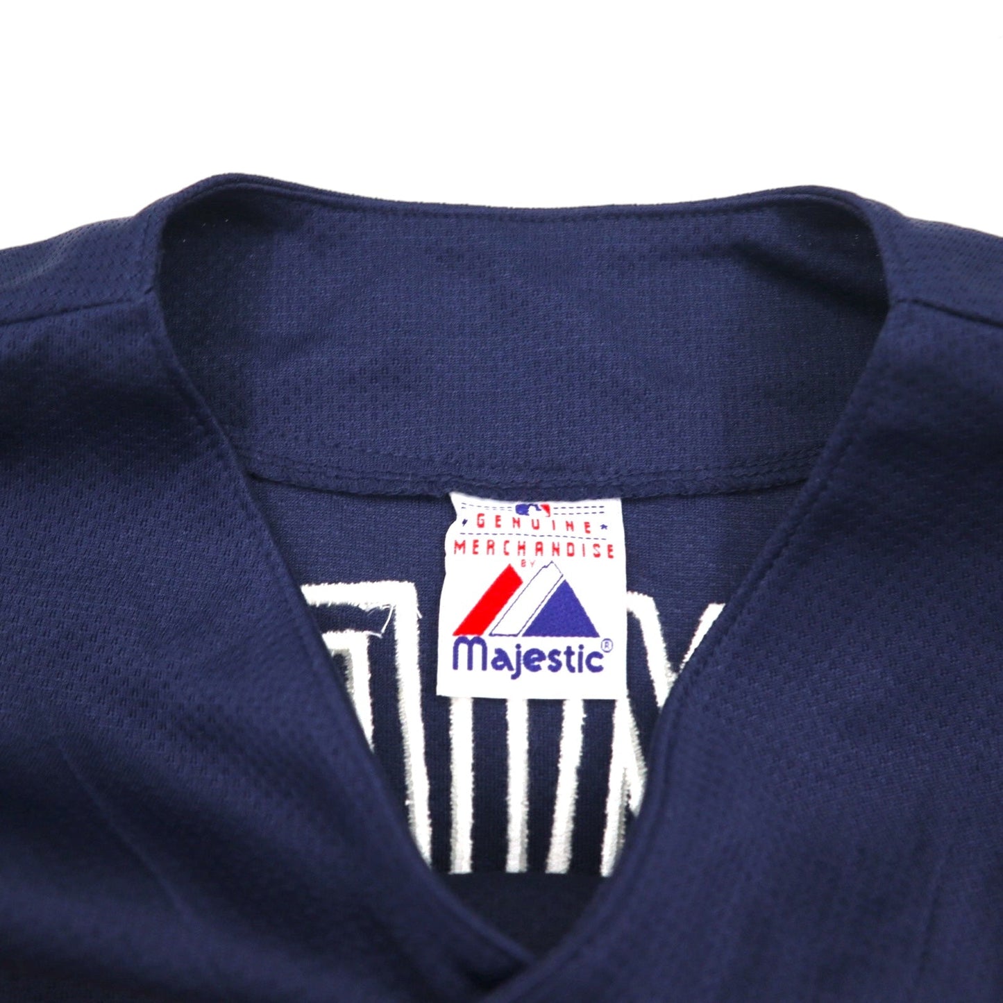 majestic 90年代 MLB ベースボールシャツ XL ネイビー ポリエステル RED SOX ナンバリング