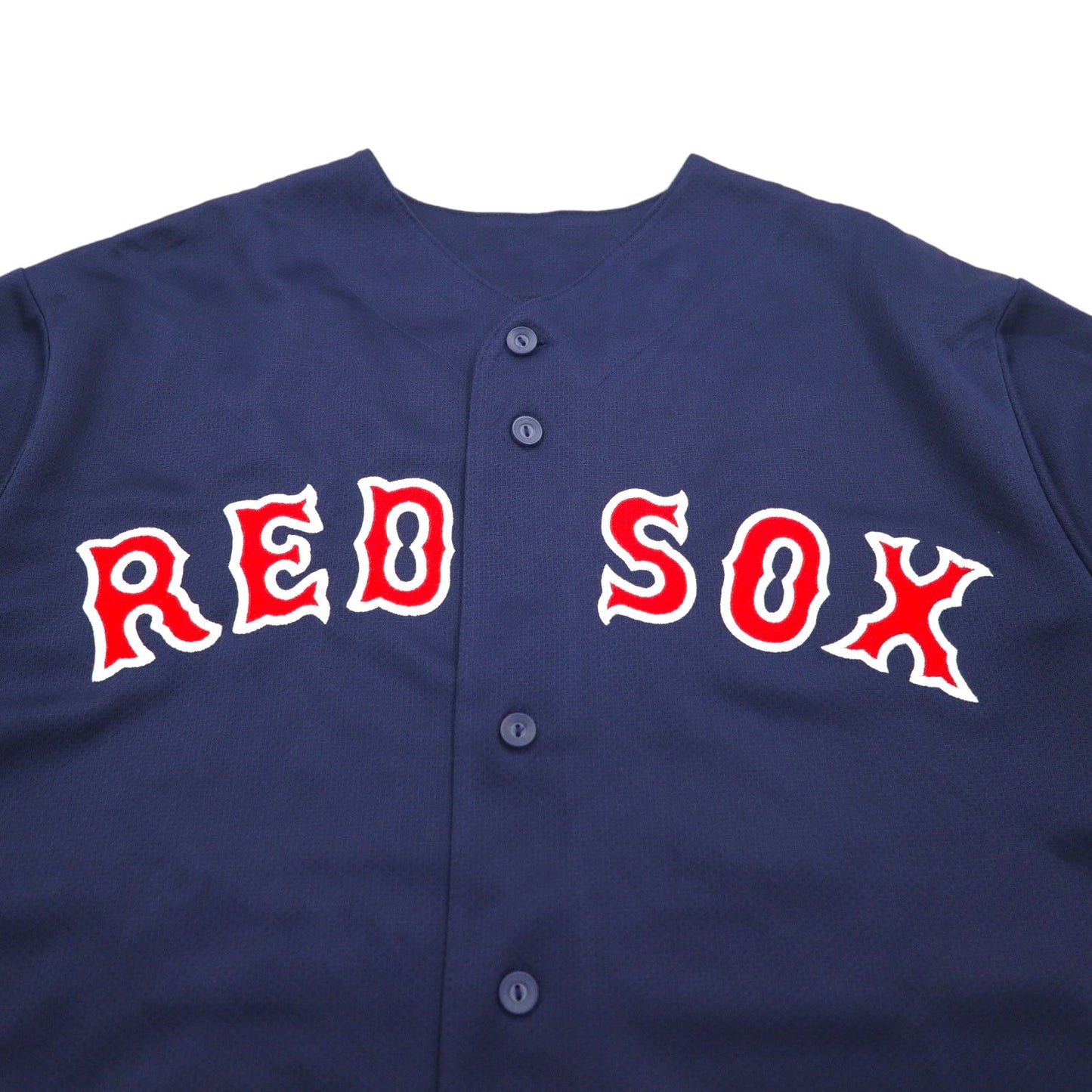 majestic 90年代 MLB ベースボールシャツ XL ネイビー ポリエステル RED SOX ナンバリング