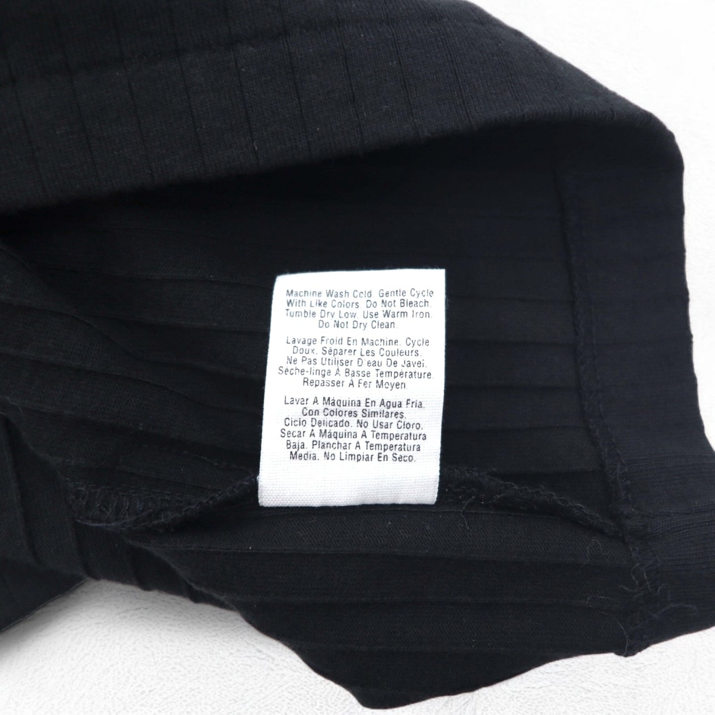 DKNY ボトルネック ロングスリーブTシャツ ロンT L ブラック コットン