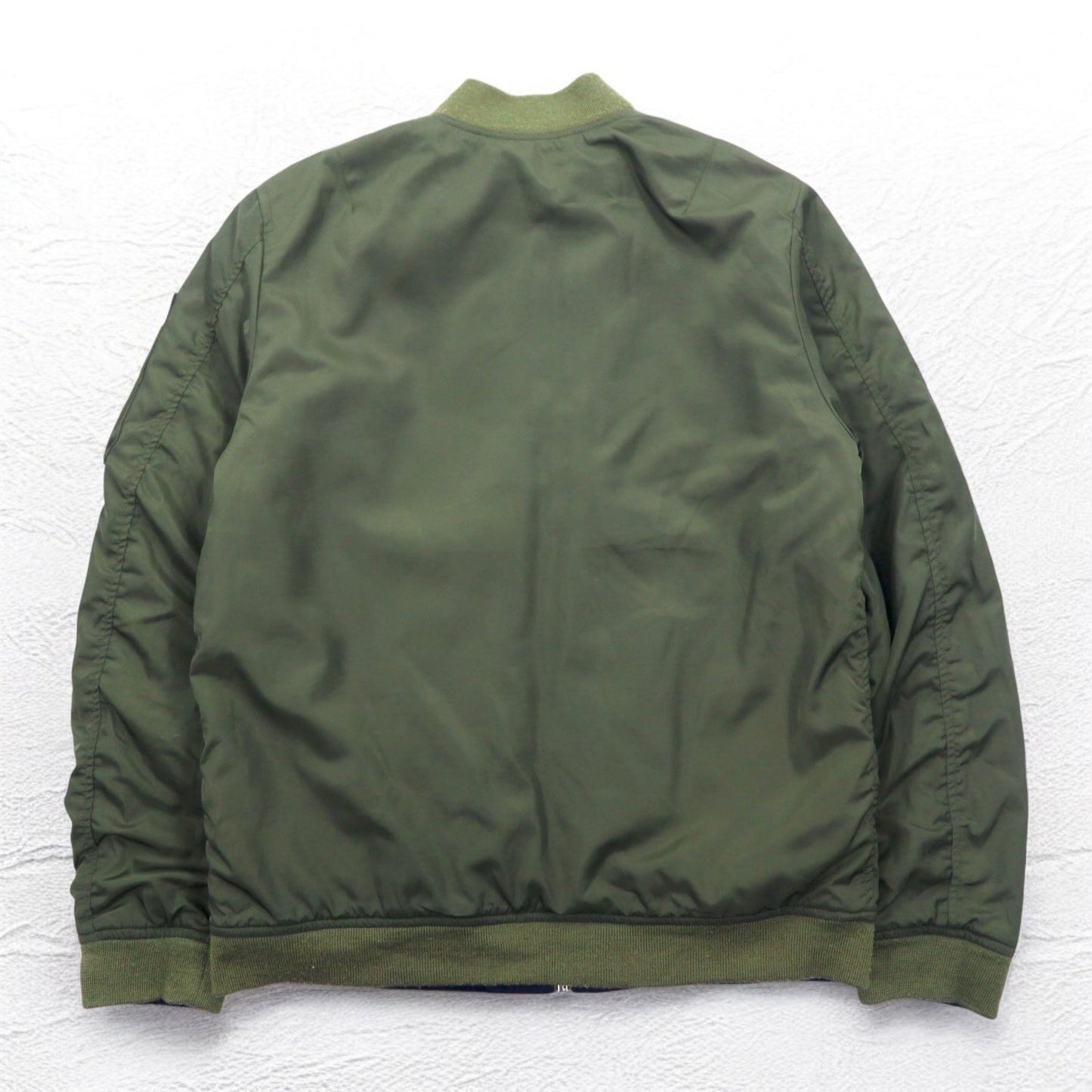 POLO RALPH LAUREN リバーシブル MA-1 フライトジャケット L カーキ ネイビー ポリエステル ワッペン スモールポニー刺繍 TALONジップ