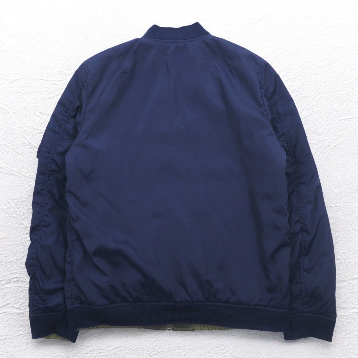 POLO RALPH LAUREN リバーシブル MA-1 フライトジャケット L カーキ ネイビー ポリエステル ワッペン スモールポニー刺繍 TALONジップ