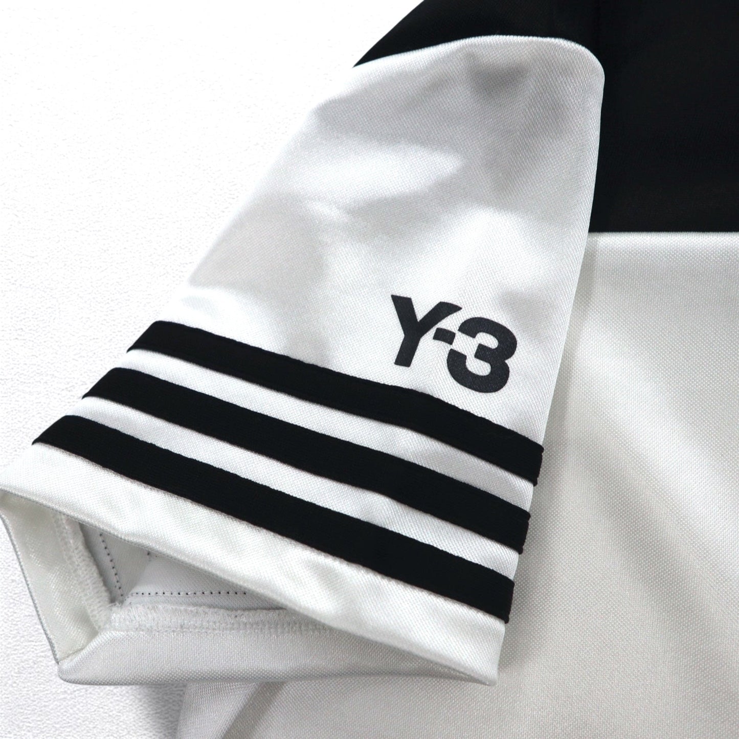 Y-3 ( YOHJI YAMAMOTO × adidas ) ゲームシャツ S ブラック ホワイト サテン ポリエステル ユニフォーム