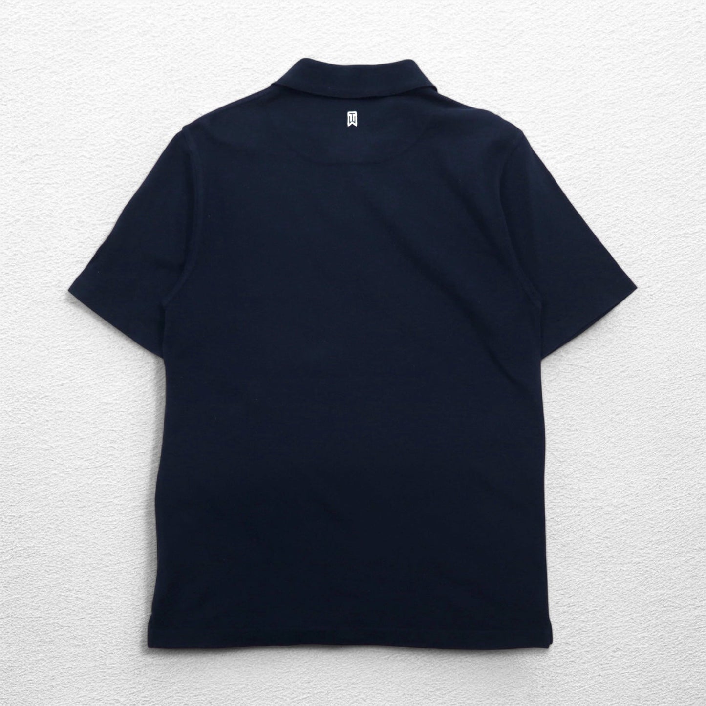 NIKE ドライフィット ポロシャツ M ネイビー コットン 鹿の子 TIGER WOODS タイガーウッズ スウォッシュ