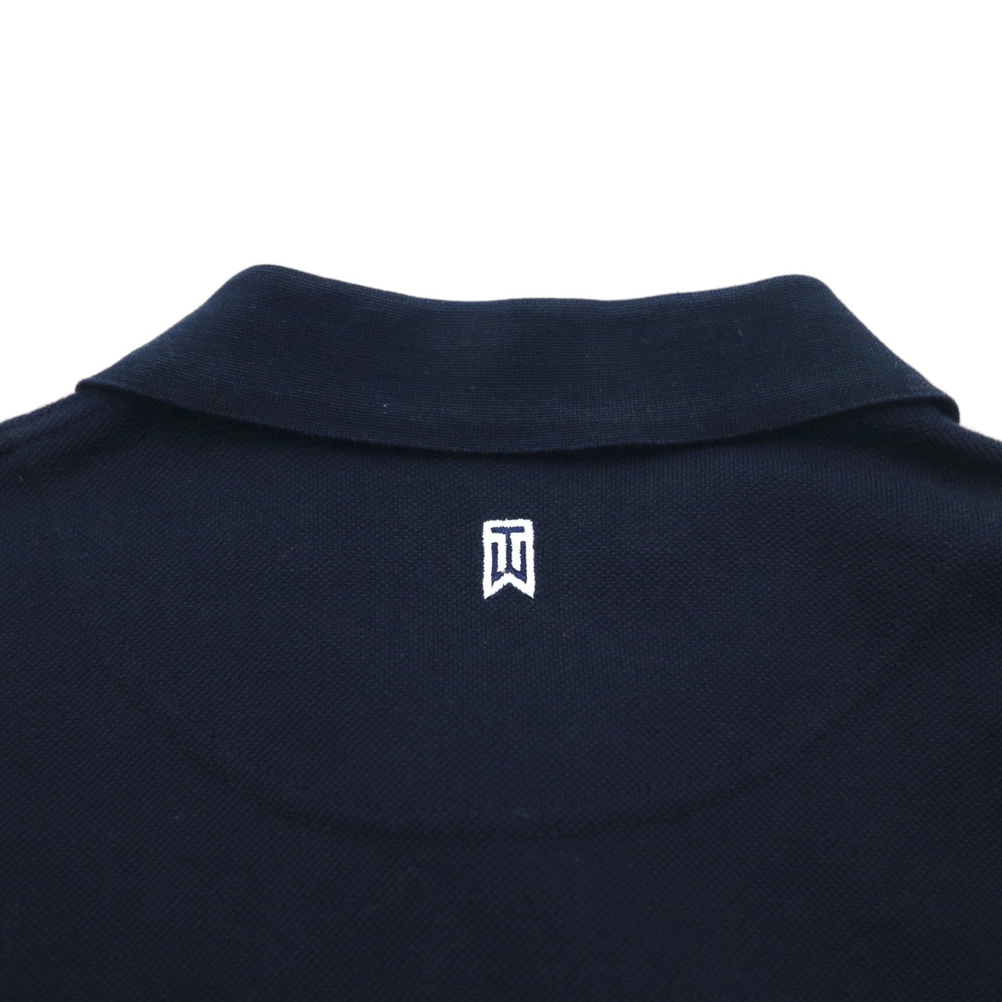 NIKE ドライフィット ポロシャツ M ネイビー コットン 鹿の子 TIGER WOODS タイガーウッズ スウォッシュ