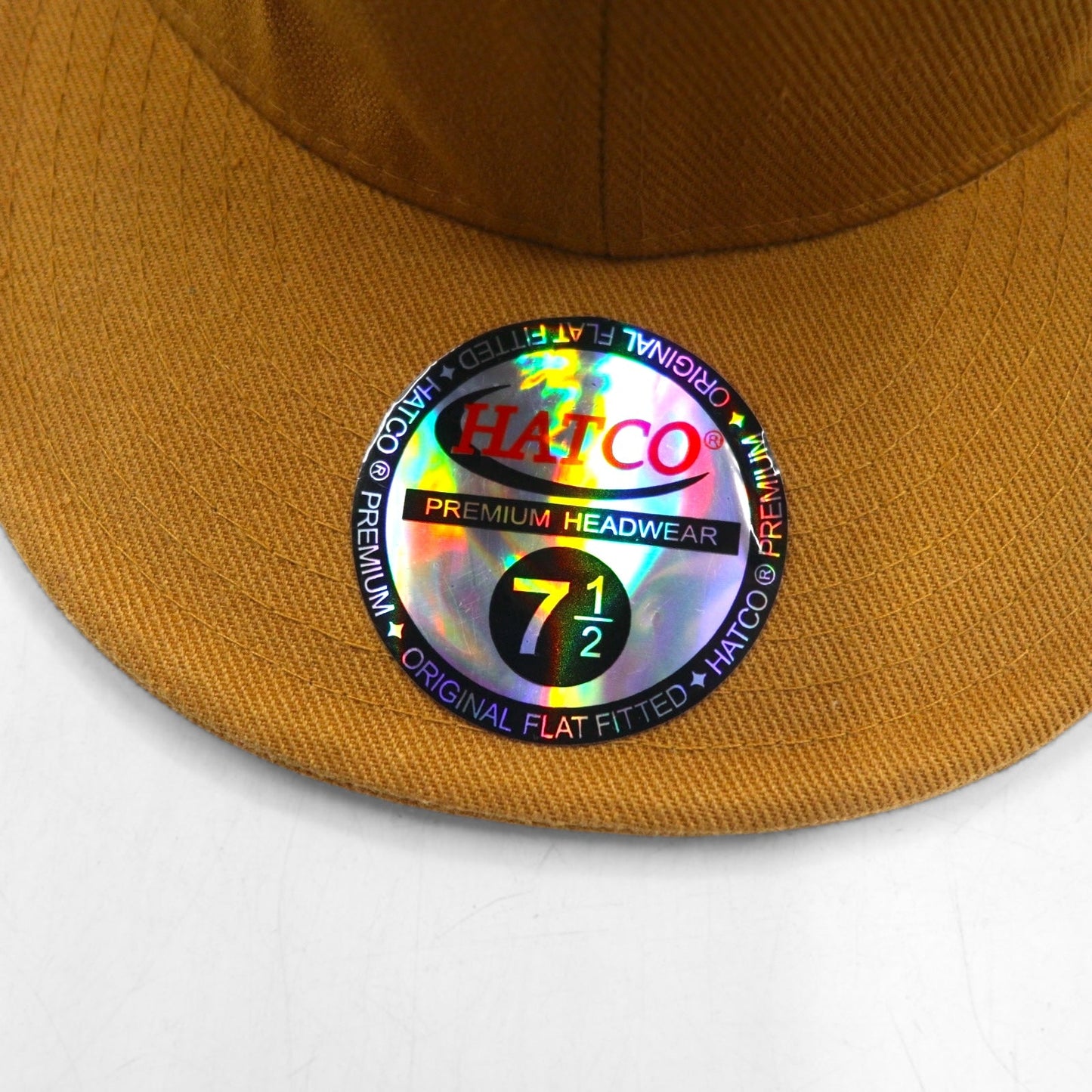 HATCO PREMIUM ORIGINAL FLAT ベースボールキャップ 59.6cm キャメル アクリル