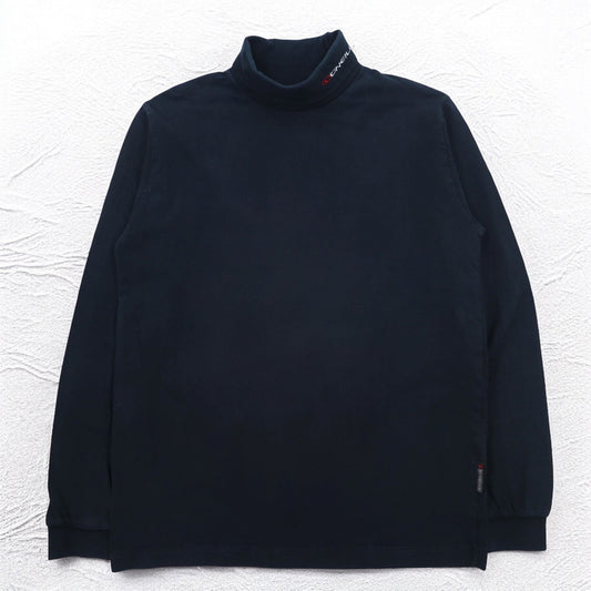 O'NEILL ヨーロッパ製 タートルネック ロングスリーブTシャツ ロンT L ブラック コットン