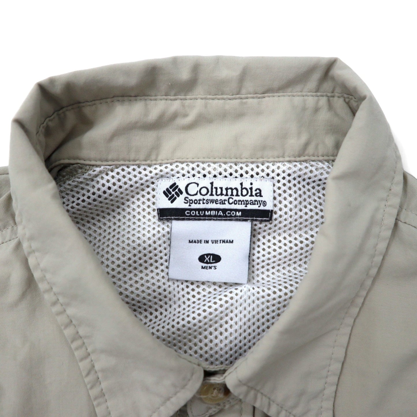 Columbia PFG バハマ II ロングスリーブシャツ フィッシングシャツ XL ベージュ ナイロン UPF 30+ ビッグサイズ BAHAMA II L/S SHIRT FM7106