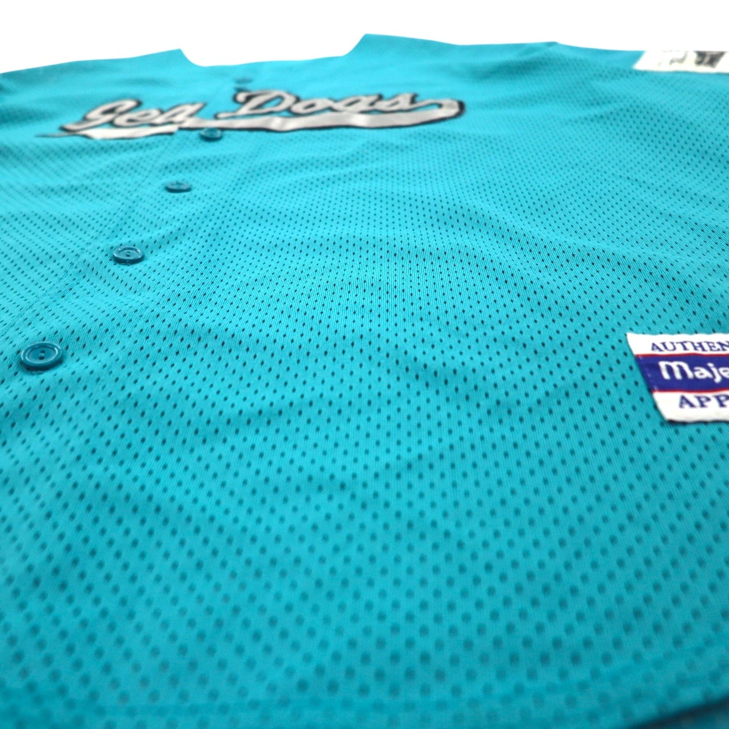 majestic 90年代 USA製 MiLB メッシュ ベースボールシャツ 2X ブルー Sea Dogs ナンバリング