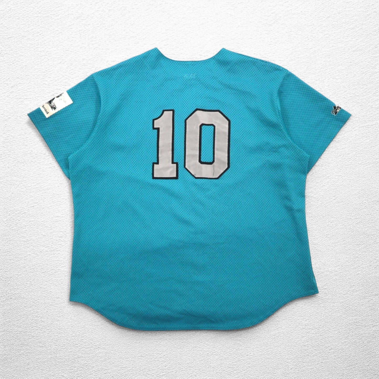 majestic 90年代 USA製 MiLB メッシュ ベースボールシャツ 2X ブルー Sea Dogs ナンバリング