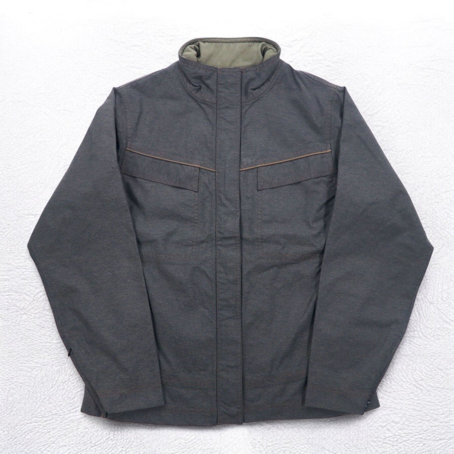 REI アウトドア マウンテンジャケット S グレー ナイロン ダブルジップ ELEMENTS