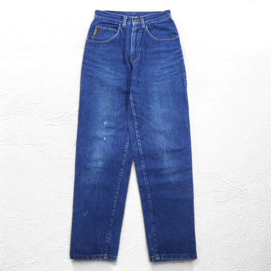 ARMANI JEANS イタリア製 90年代 テーパード デニムパンツ S インディゴ ブルー
