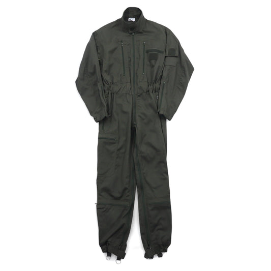 Vintage 90s French Military BIDERMANN UNIFORMES フランス空軍 フライトスーツ オールインワン ツナギ S カーキ ヘリンボーン ミリタリー 93-10-056