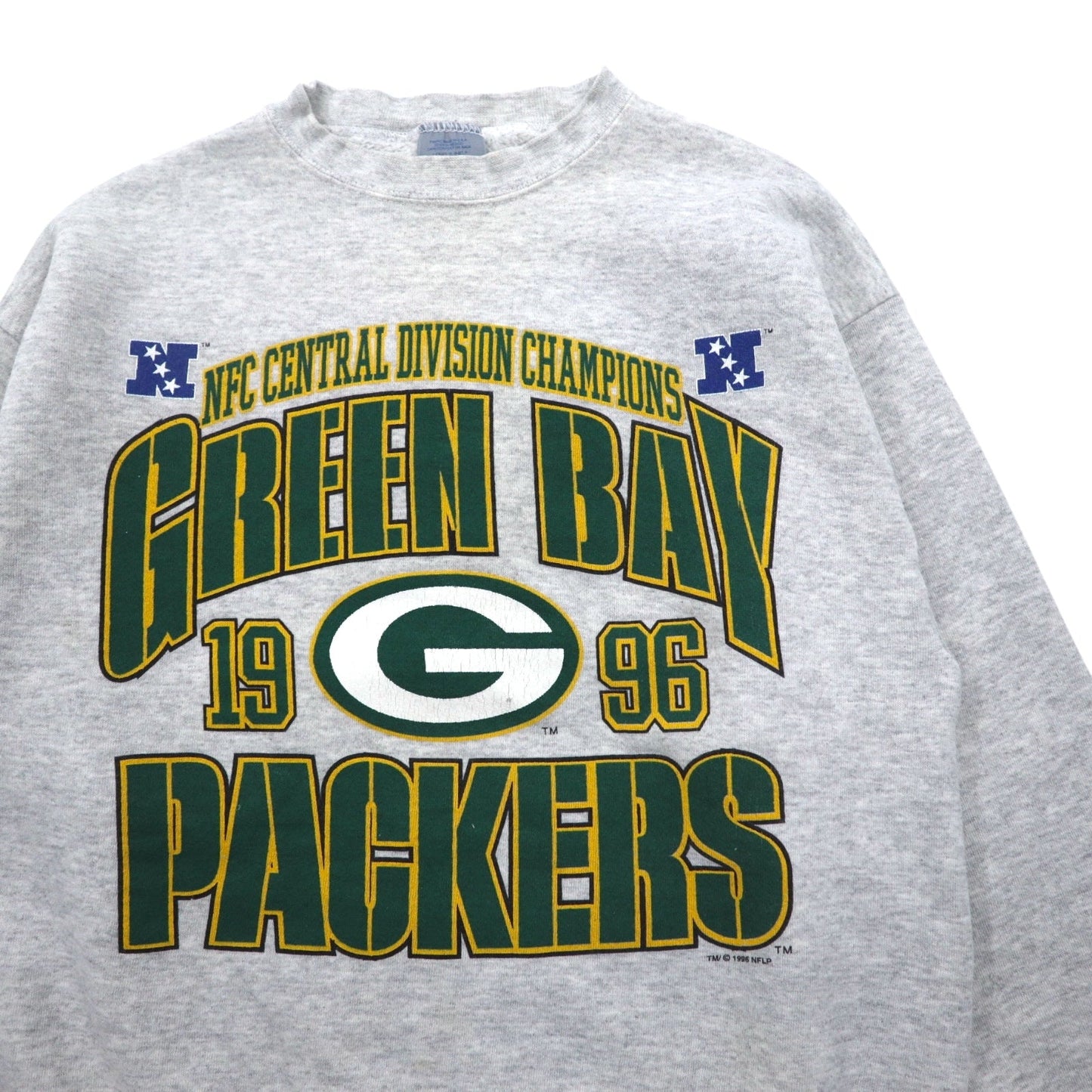 LOGO7 90年代 USA製 NFL スウェット L グレー GREEN BAY PACKERS グリーンベイ・パッカーズ