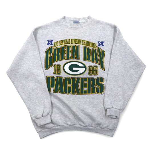 LOGO7 90年代 USA製 NFL スウェット L グレー GREEN BAY PACKERS グリーンベイ・パッカーズ