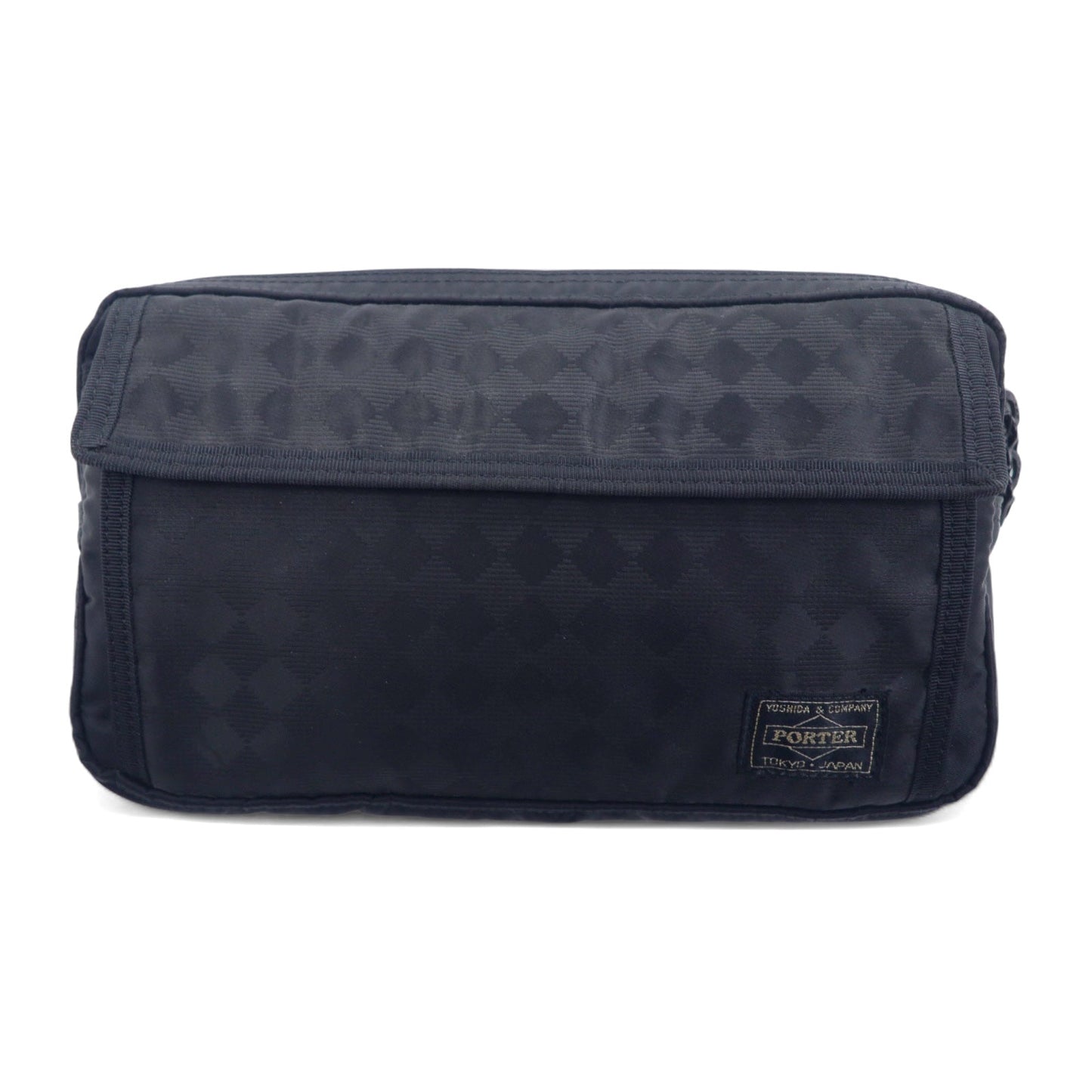 PORTER ウエストバッグ ボディバッグ ブラック ナイロン ダイヤ柄 日本製