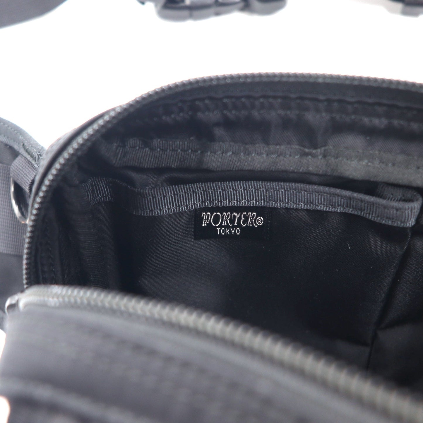PORTER ウエストバッグ ボディバッグ ブラック ナイロン ダイヤ柄 日本製