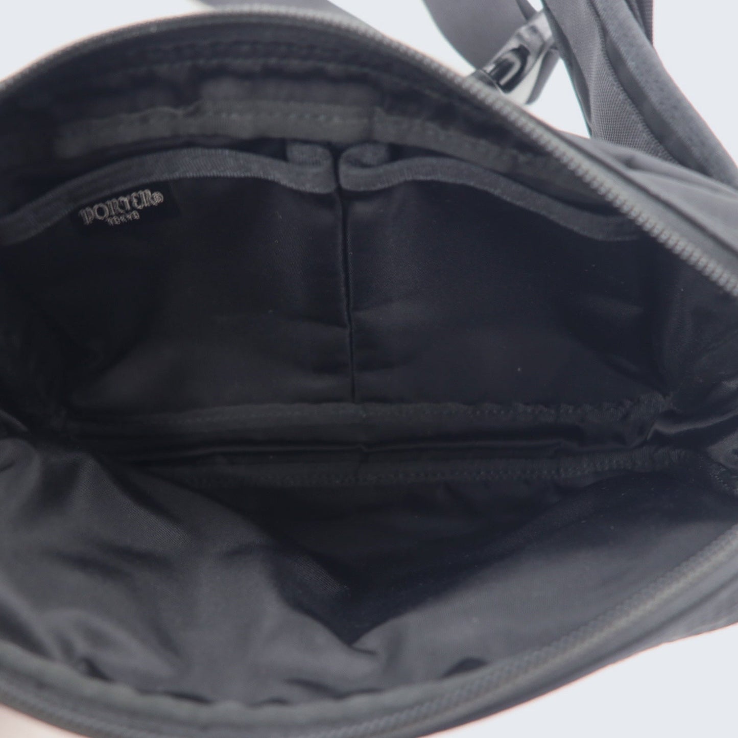 PORTER ウエストバッグ ボディバッグ ブラック ナイロン ダイヤ柄 日本製