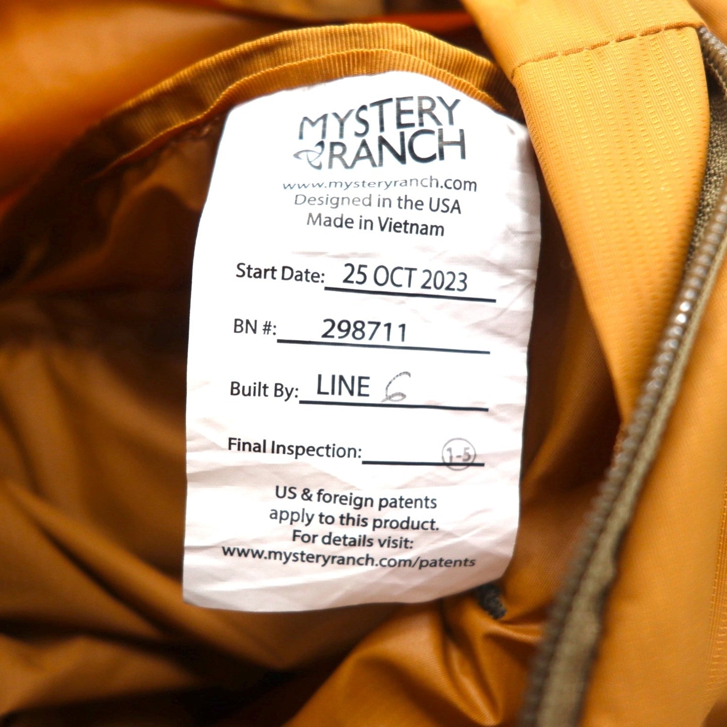 MYSTERY RANCH ギャラゲーター GALLAGATOR 15 アウトドア バックパック リュック S/M 15L FOX オレンジ 112979-213-25 未使用品