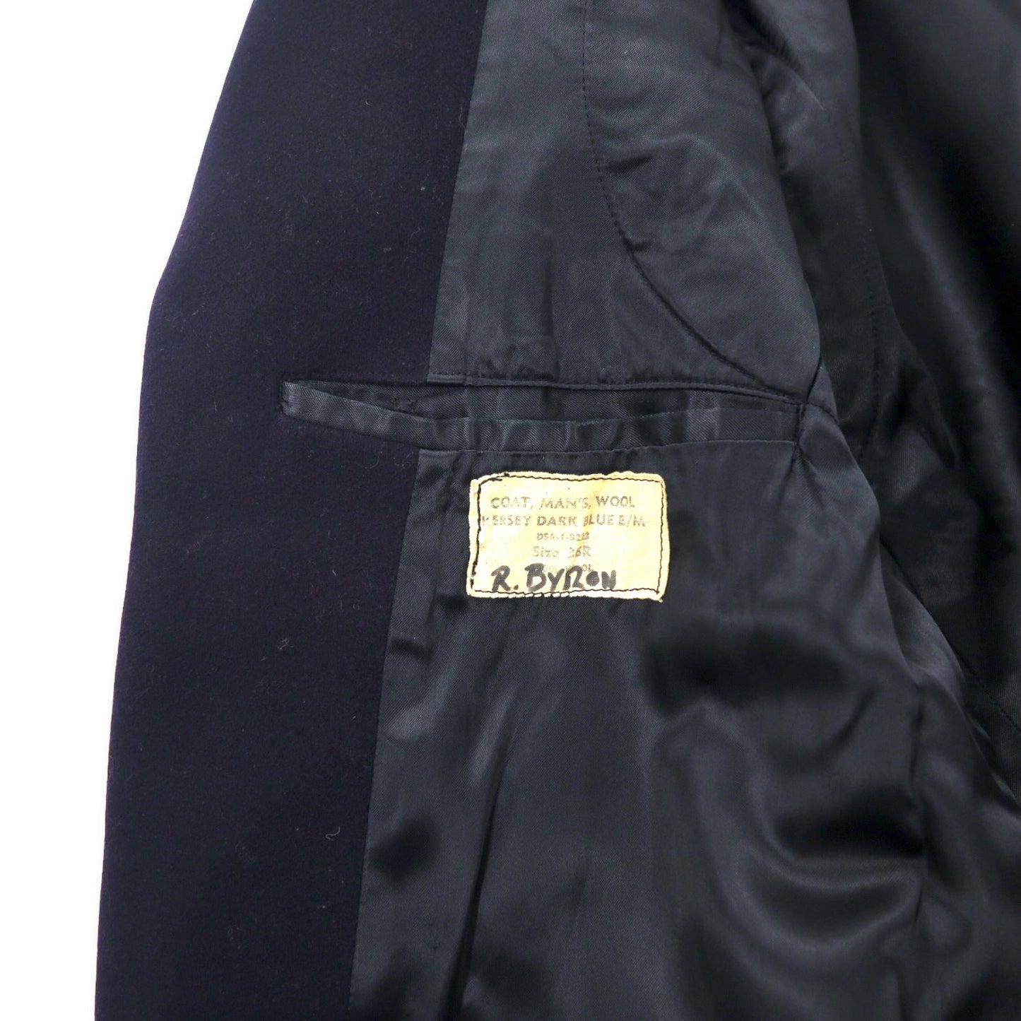 US NAVY 60年代 Pコート 36R ネイビー ウール 内部ステンシル COAT WOOL KERSEY DARK BLUE E/M ミリタリー