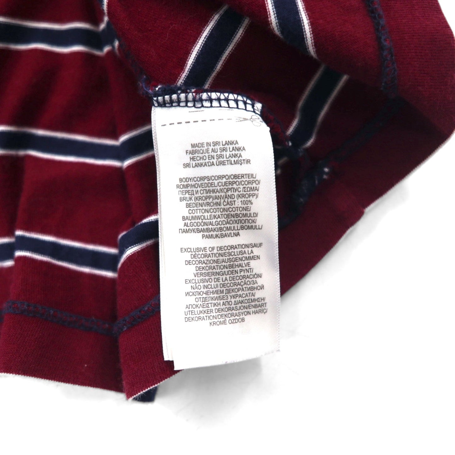POLO RALPH LAUREN マルチボーダー ポケットTシャツ S マルチカラー コットン RLFC ロゴ刺繍 スリランカ製