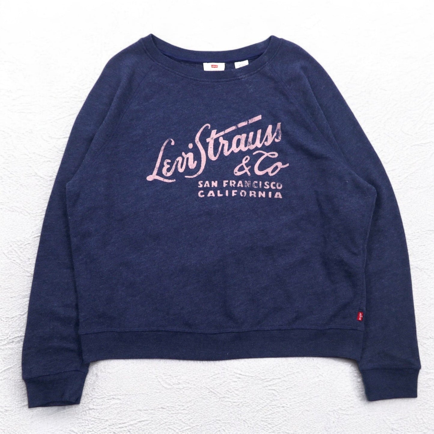 Levi's クラシック クルー プリント スウェット XL ネイビー 17387 スリランカ製