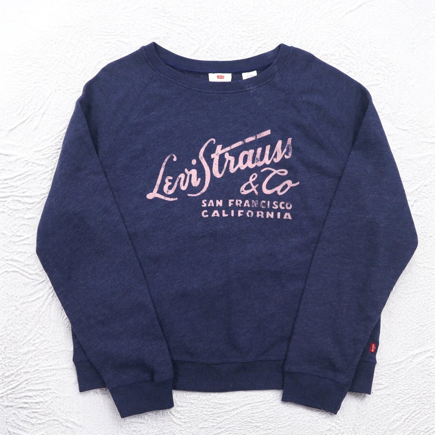 Levi's クラシック クルー プリント スウェット XL ネイビー 17387 スリランカ製