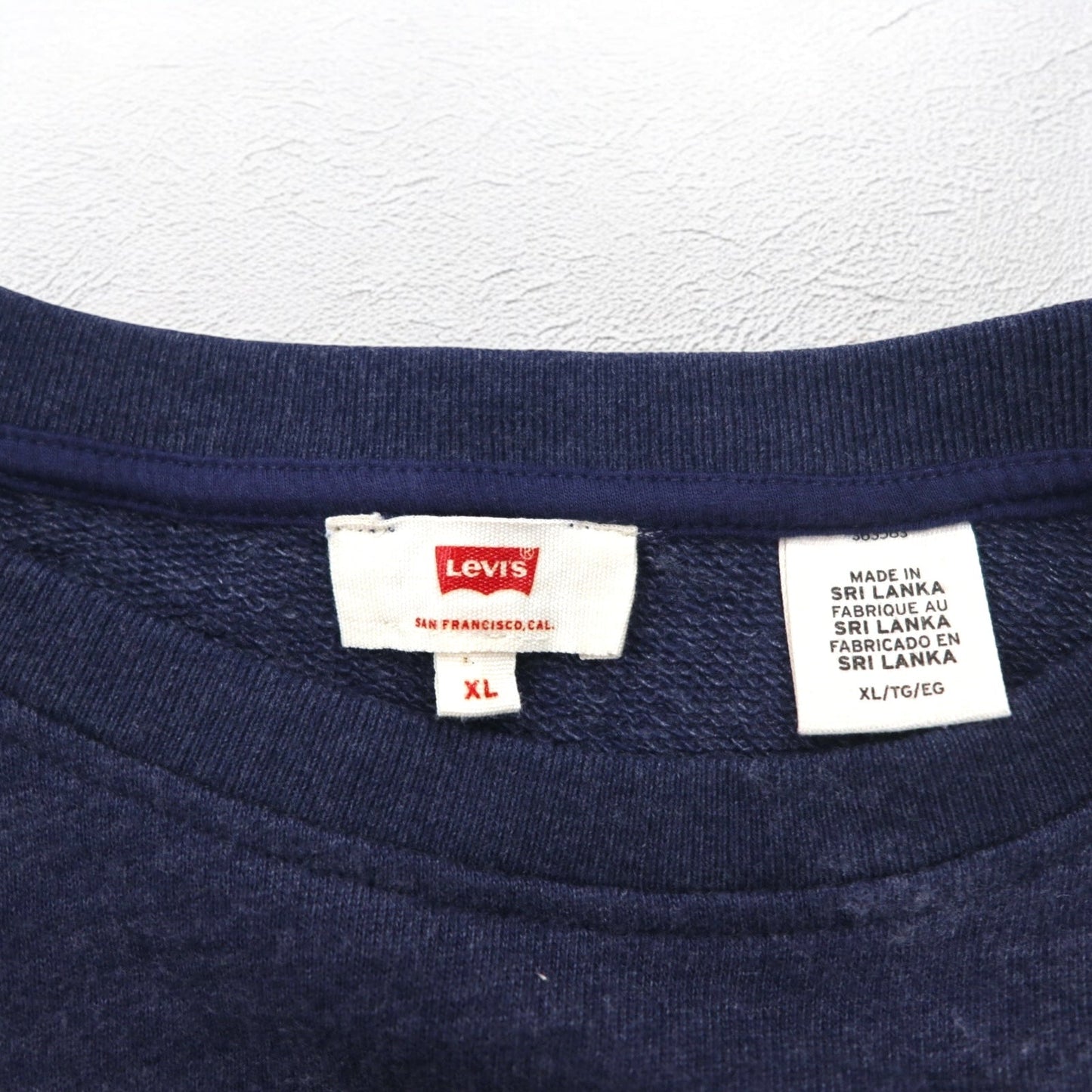 Levi's クラシック クルー プリント スウェット XL ネイビー 17387 スリランカ製