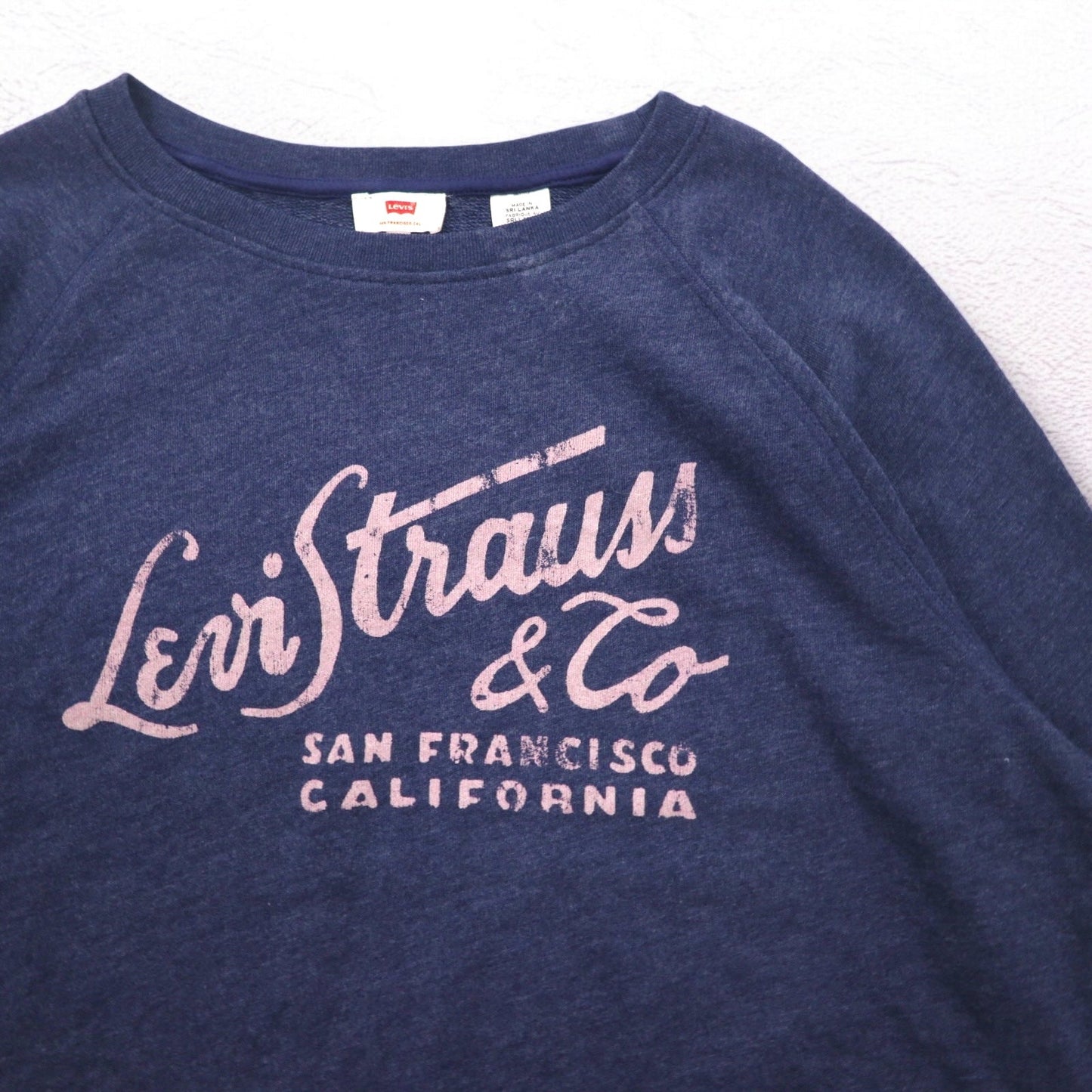 Levi's クラシック クルー プリント スウェット XL ネイビー 17387 スリランカ製