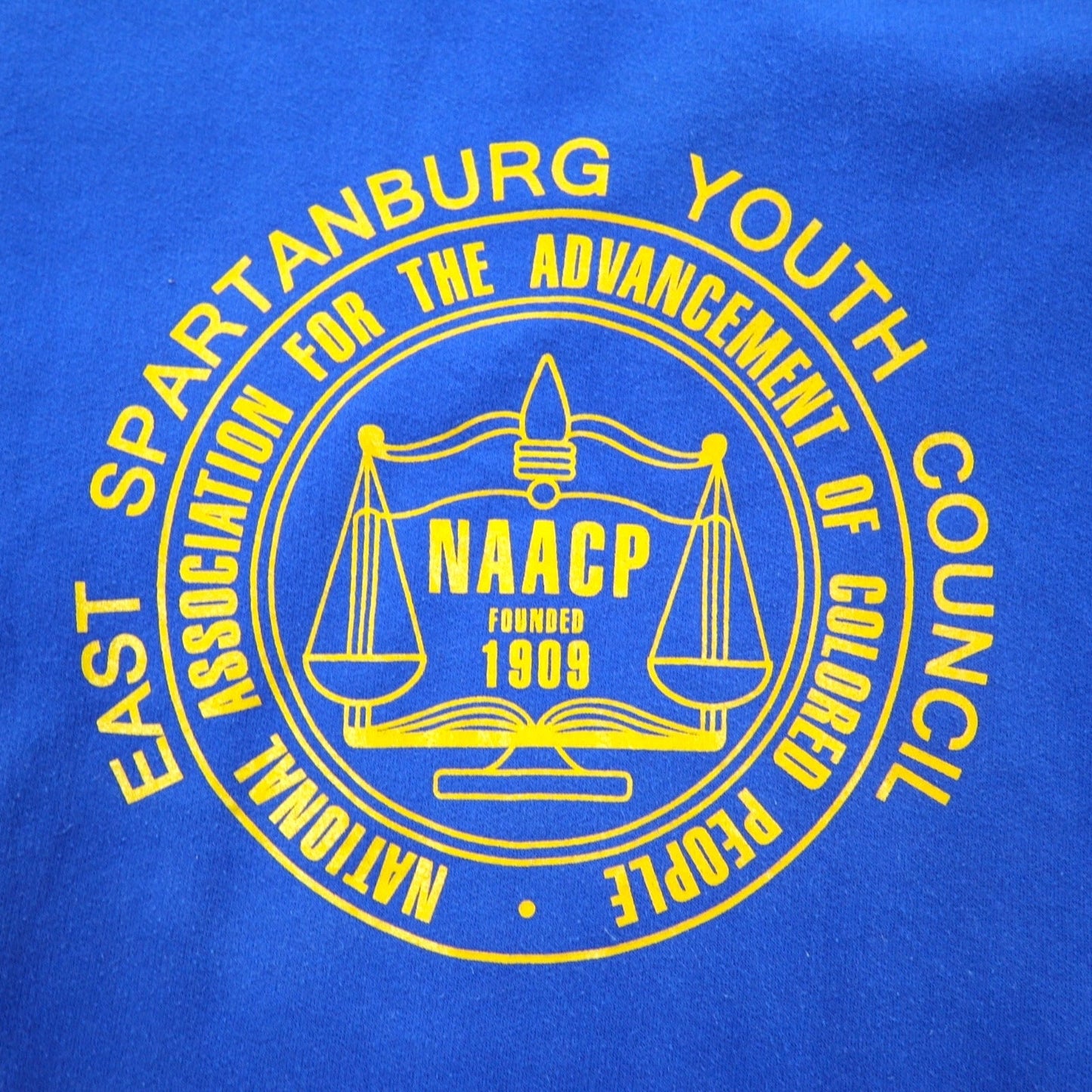 JERZEES プリントスウェット XL ブルー コットン 裏起毛 NAACP メキシコ製