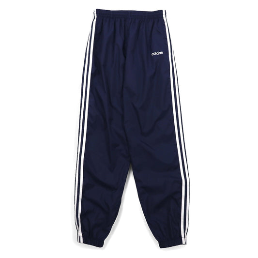 adidas 90年代 万国旗タグ ナイロン トラックパンツ ジャージ XL ネイビー 3ストライプ 裾ジップ スリット