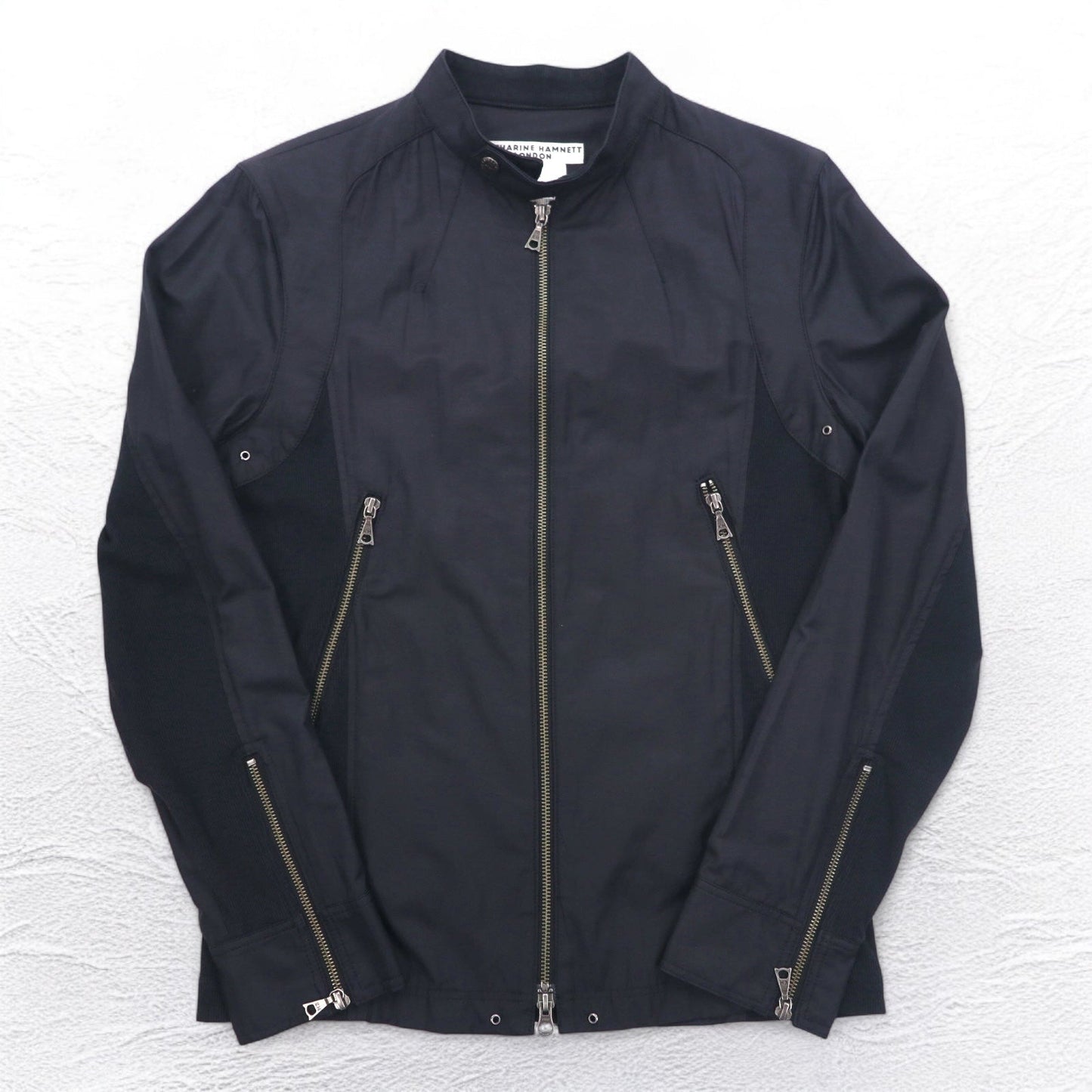 KATHARINE HAMNETT LONDON シングル ライダースジャケット L ブラック ダブルジップ 日本製