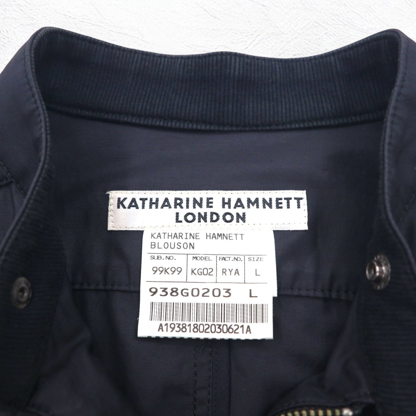 KATHARINE HAMNETT LONDON シングル ライダースジャケット L ブラック ダブルジップ 日本製