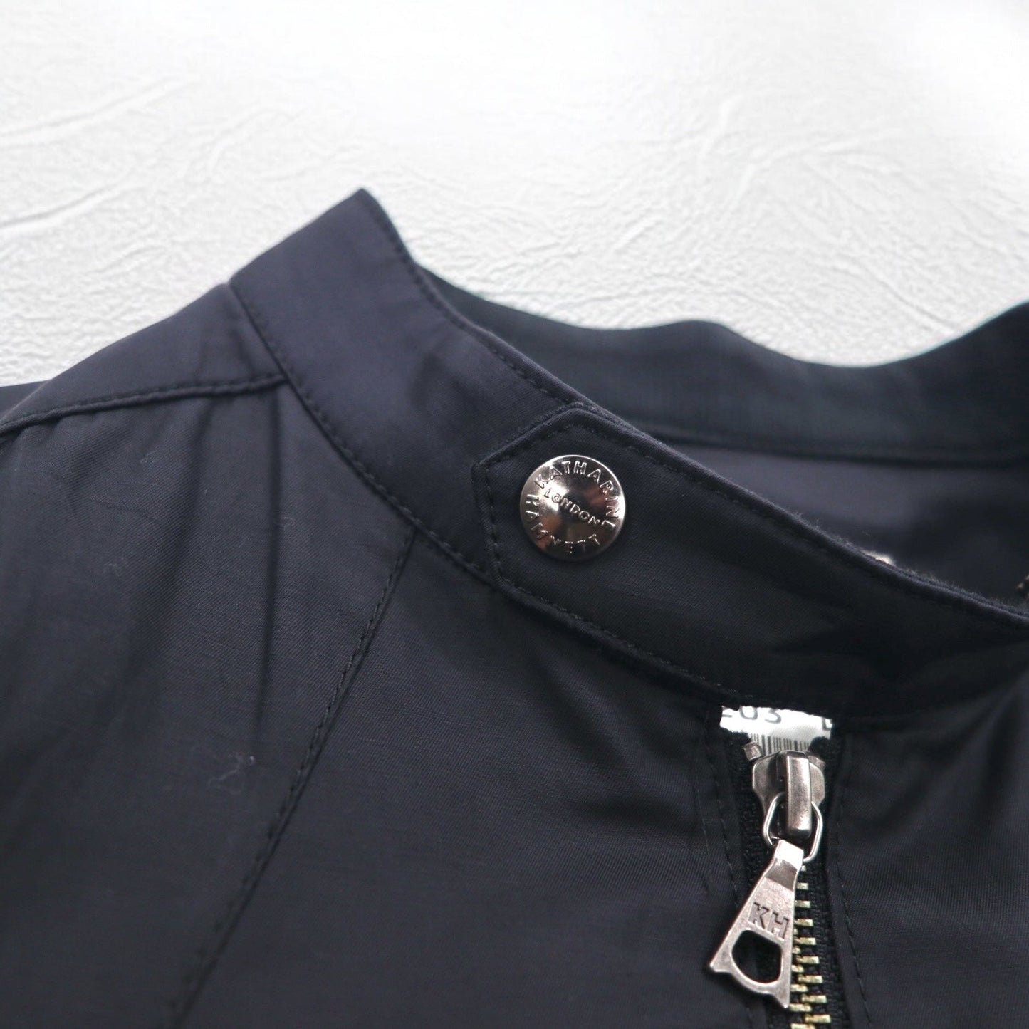 KATHARINE HAMNETT LONDON シングル ライダースジャケット L ブラック ダブルジップ 日本製